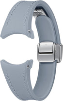 Samsung Galaxy Watch6 D-Buckle Hybrid Leather Band (Slim, S/M) Blue