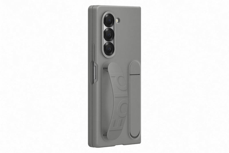 Samsung Galaxy Fold6 Silicone Grip Case with Stand Gray