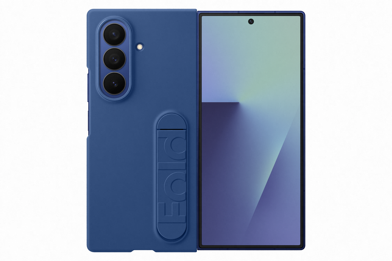 Samsung Galaxy Fold7 Silicone Grip Case with Stand Navy