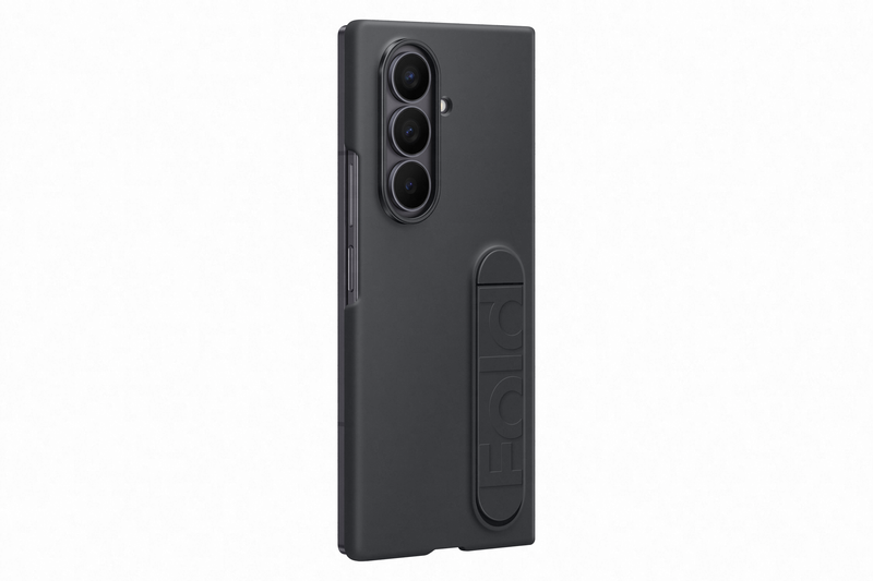 Samsung Galaxy Fold7 Silicone Grip Case with Stand Black
