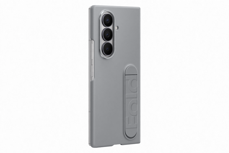 Samsung Galaxy Fold7 Silicone Grip Case with Stand Gray