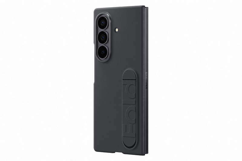 Samsung Galaxy Fold7 Silicone Grip Case with Stand Black