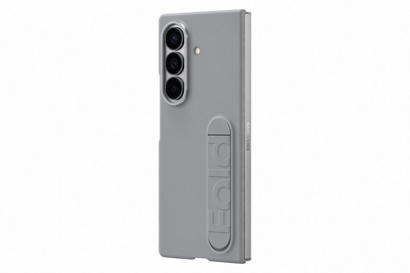 Samsung Galaxy Fold7 Silicone Grip Case with Stand Gray