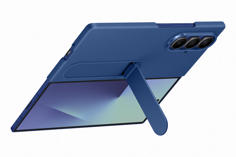 Samsung Galaxy Fold7 Silicone Grip Case with Stand Navy