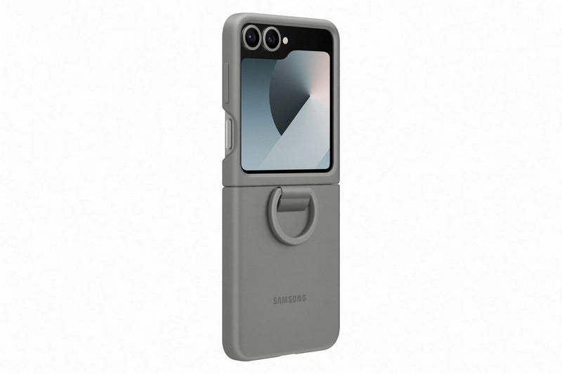 Samsung Galaxy Flip6 Silicone Case with Ring Gray