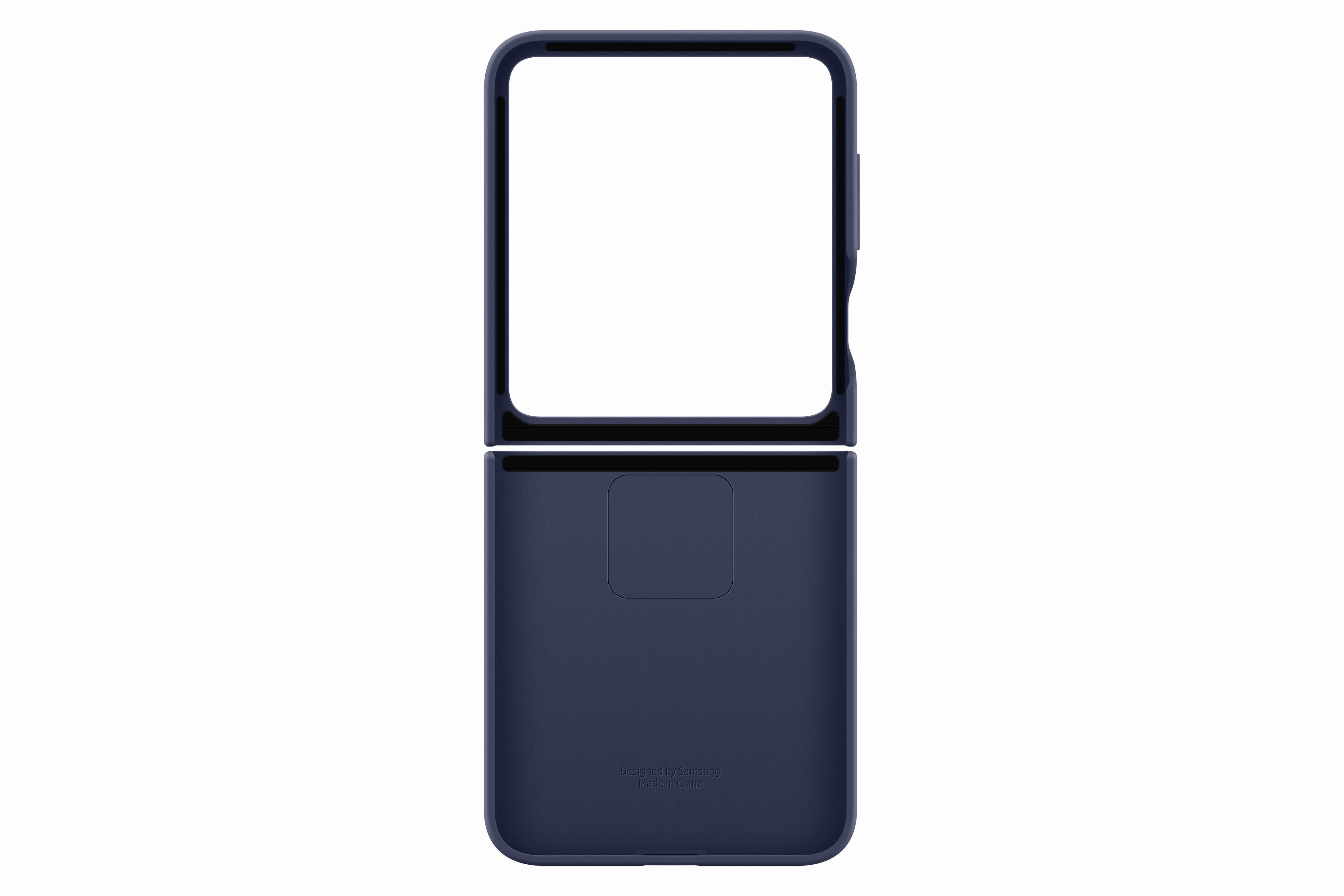 Samsung Galaxy Flip6 Silicone Case with Ring Dark Blue