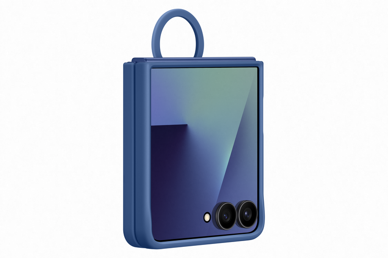 Samsung Galaxy Flip7 Ring Case Silicone Navy