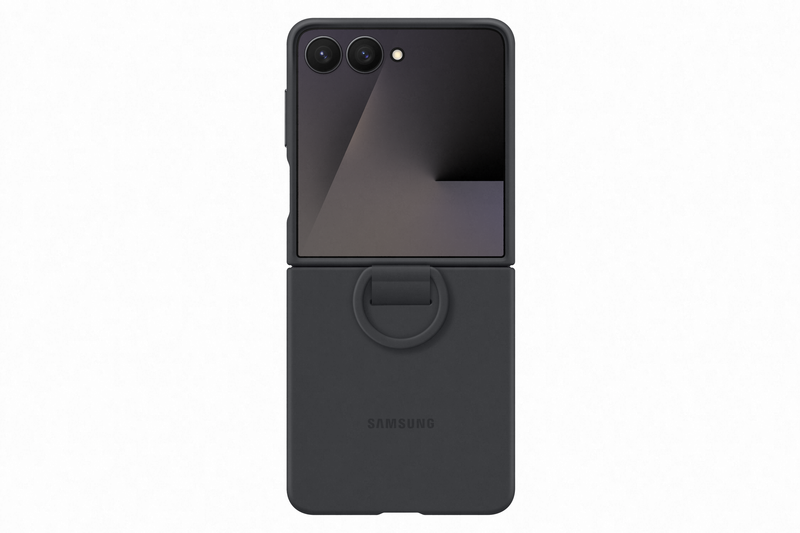 Samsung Galaxy Flip7 Ring Case Silicone Black