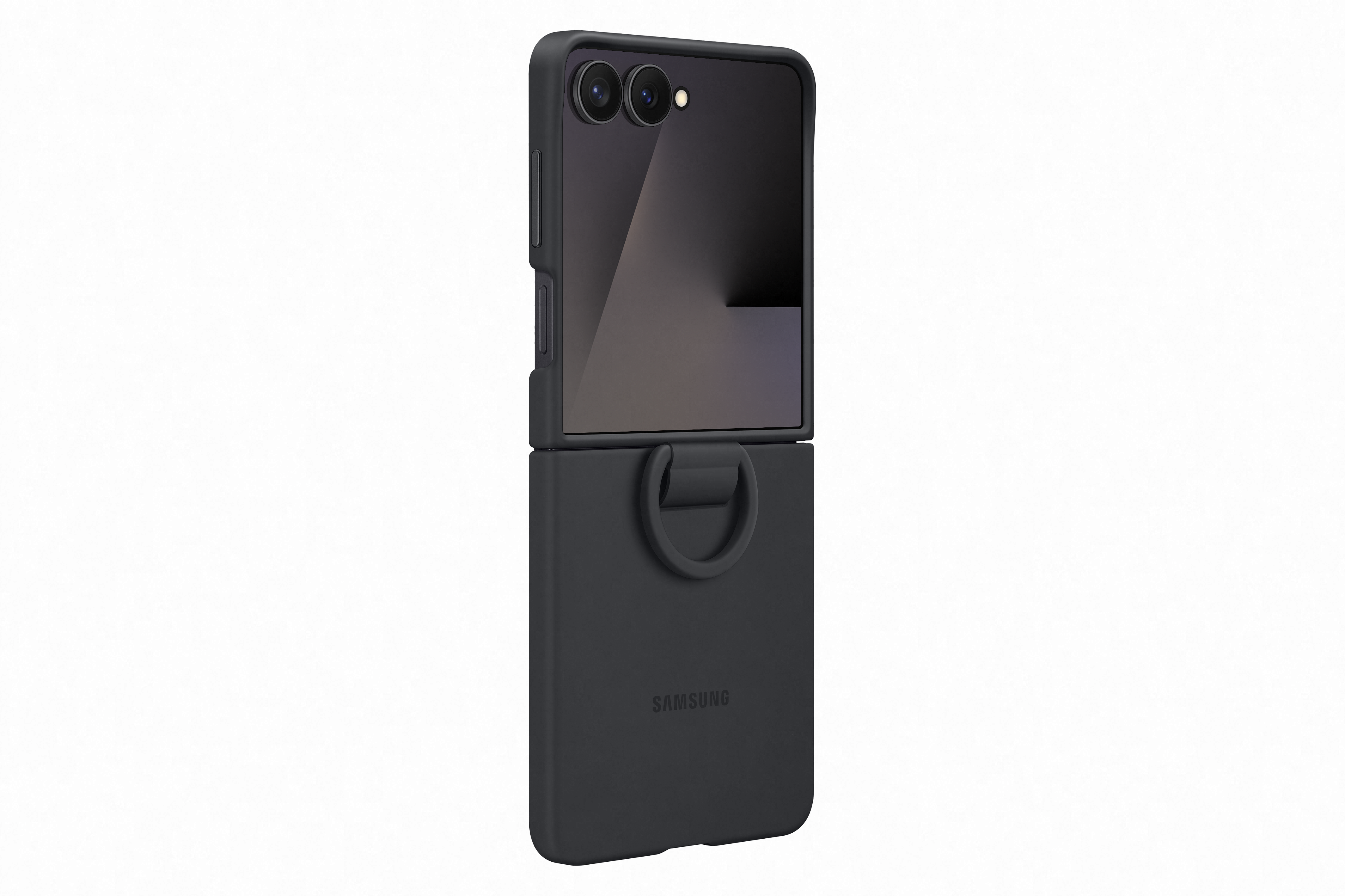 Samsung Galaxy Flip7 Ring Case Silicone Black