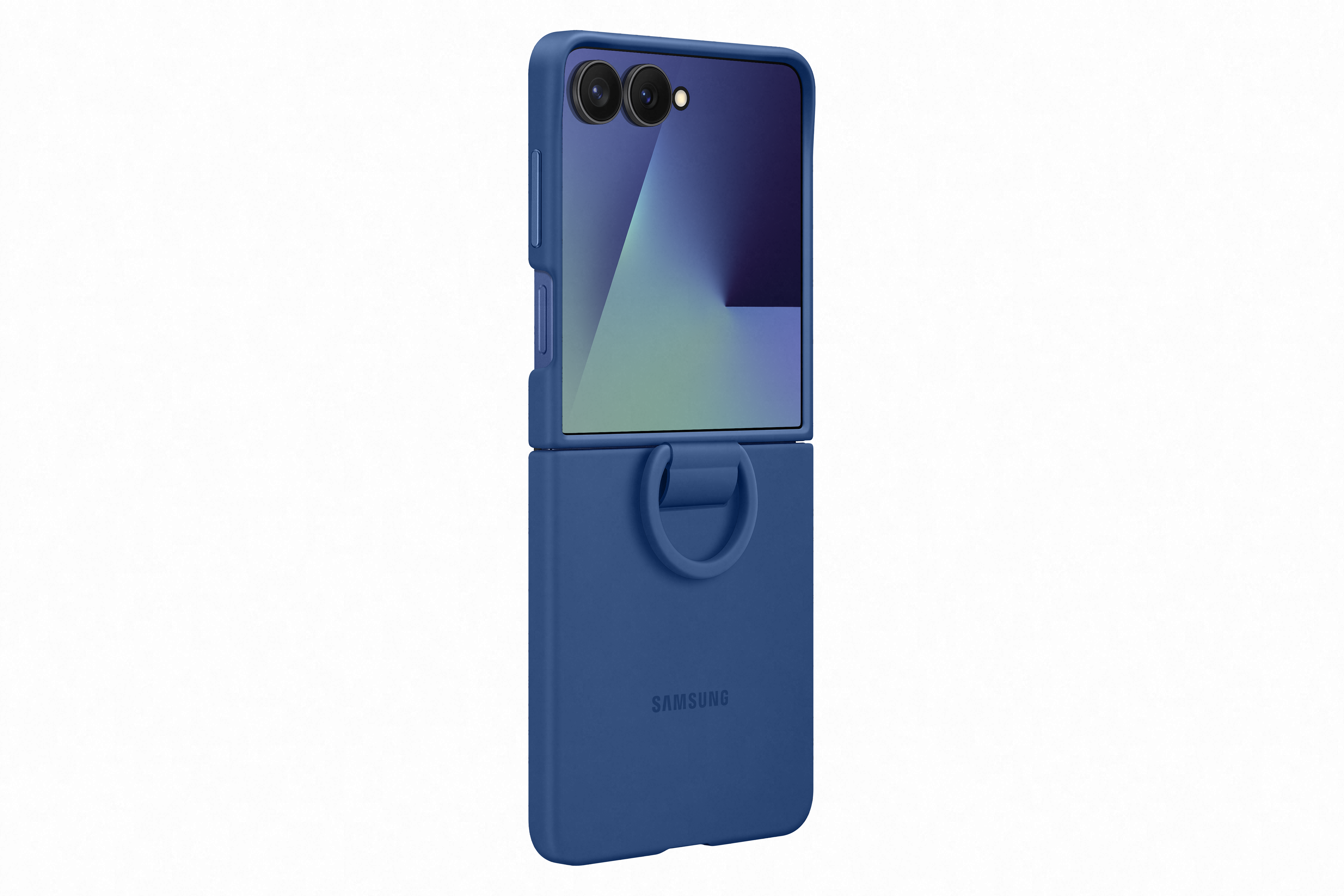 Samsung Galaxy Flip7 Ring Case Silicone Navy