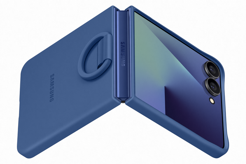 Samsung Galaxy Flip7 Ring Case Silicone Navy