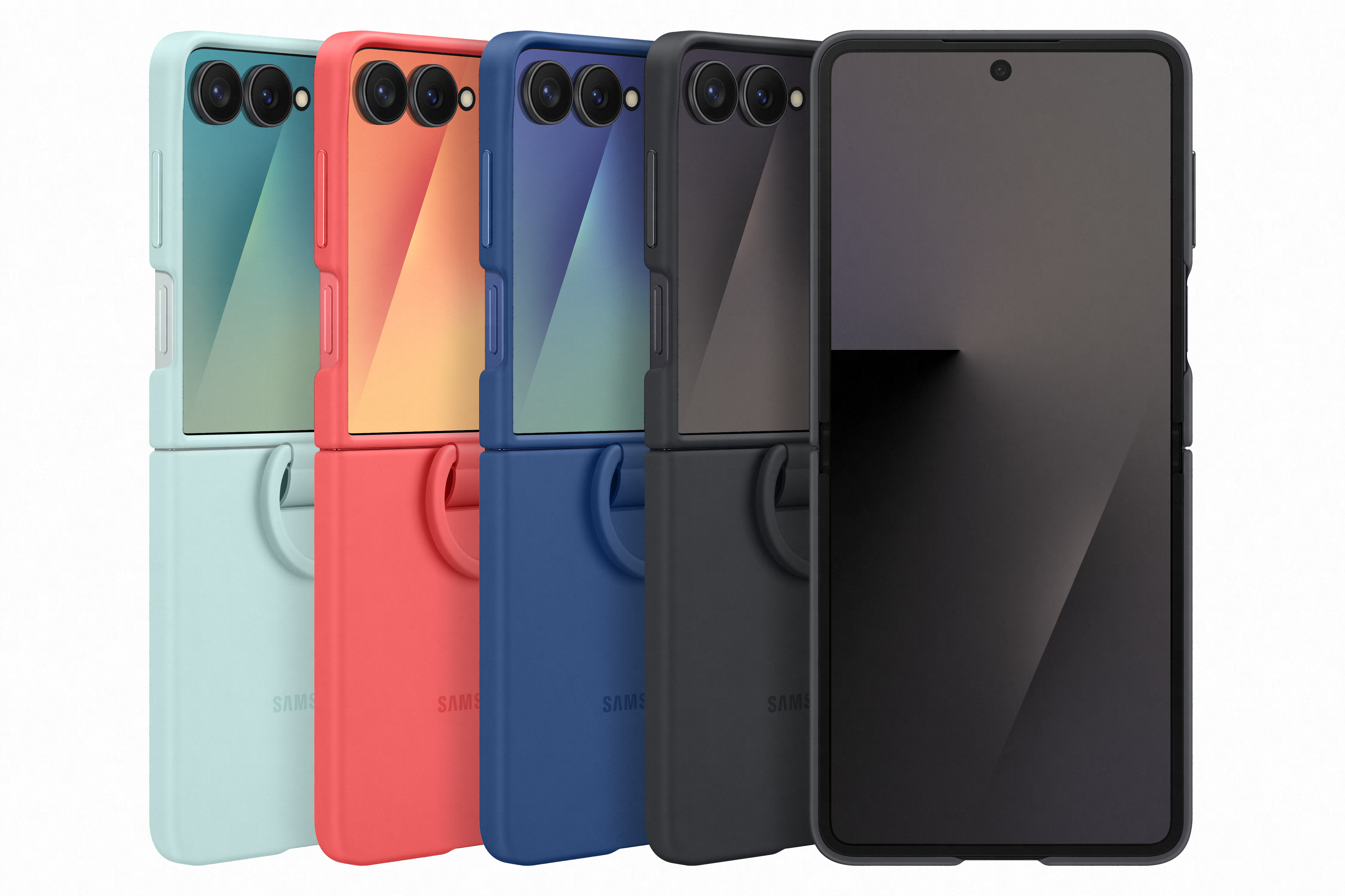 Samsung Galaxy Flip7 Ring Case Silicone Mint