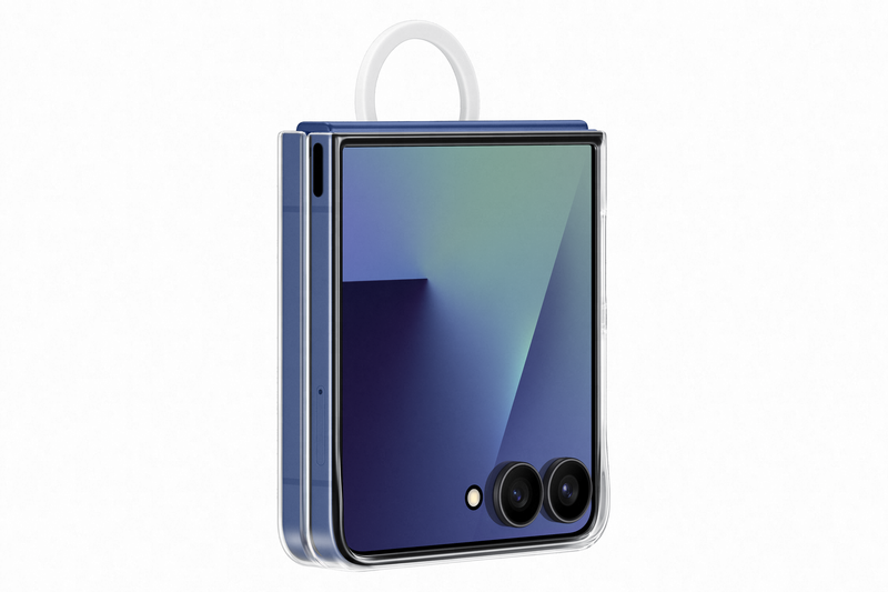 Samsung Galaxy Flip7 Ring Case Clear Transparent