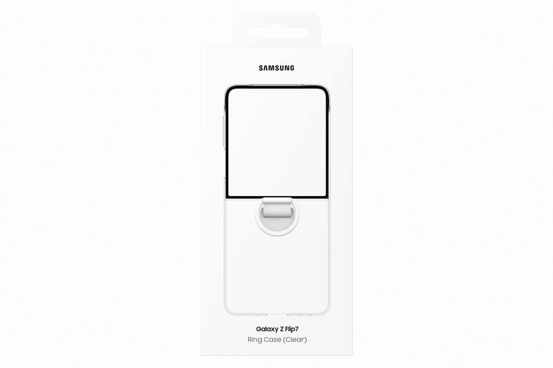 Samsung Galaxy Flip7 Ring Case Clear Transparent
