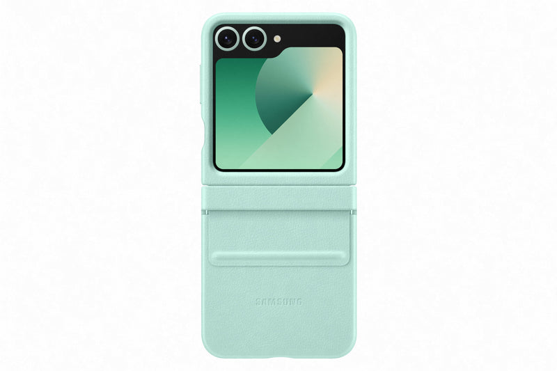 Samsung Galaxy Flip6 Flap Vegan Leather Case Mint