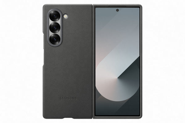 Samsung Galaxy Fold6 Vegan Leather Case Gray