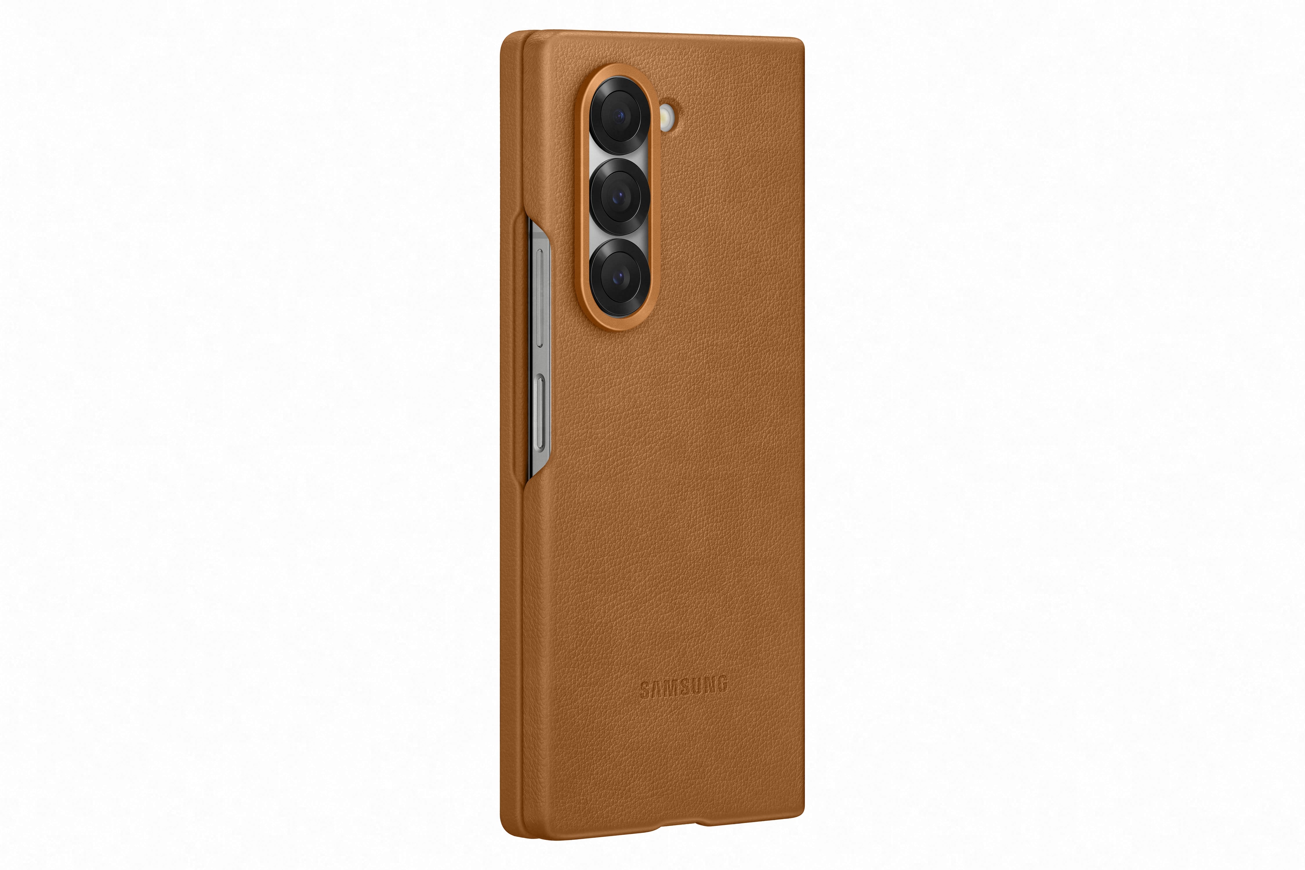 Samsung Galaxy Fold6 Vegan Leather Case Brown