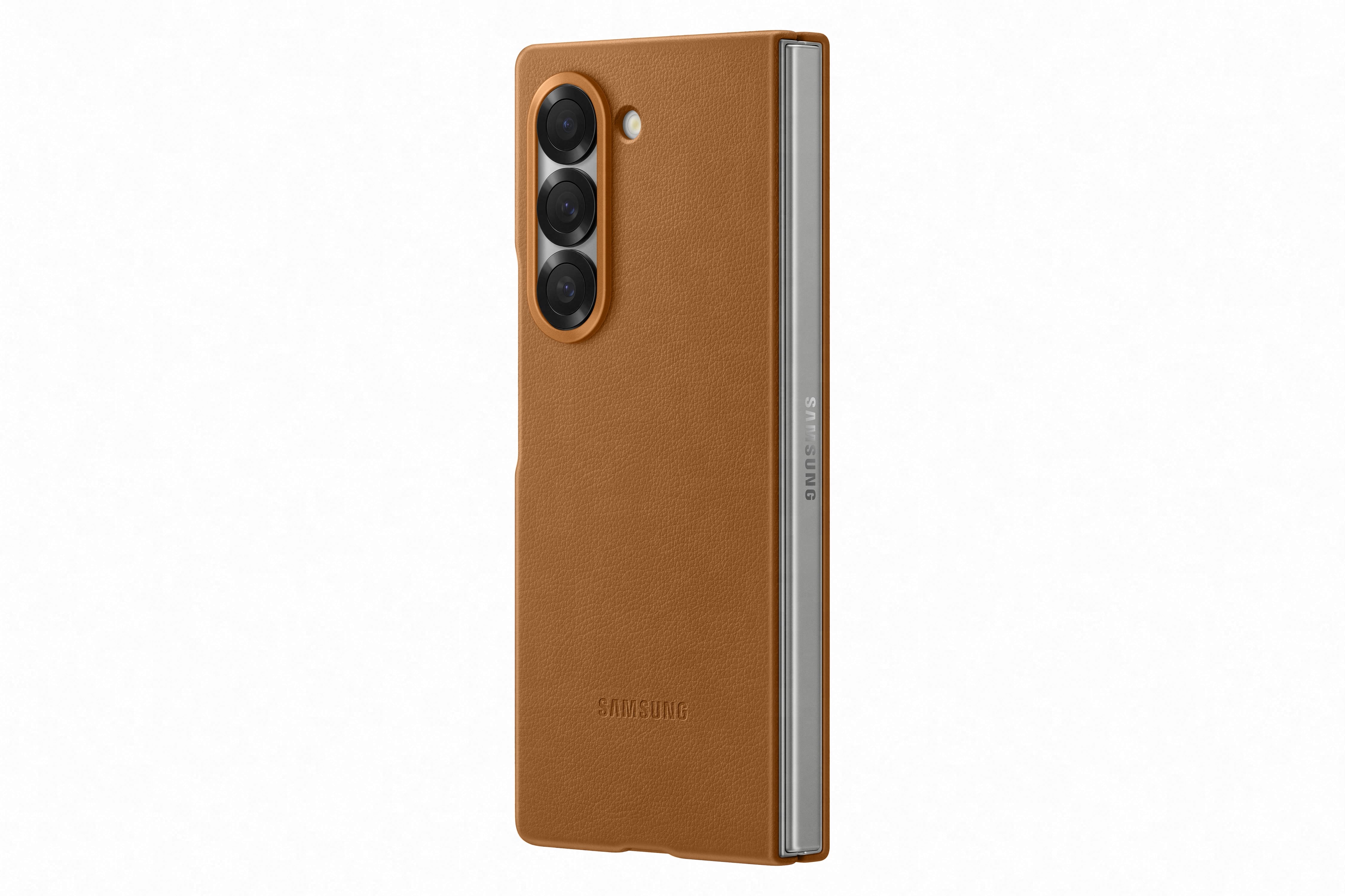 Samsung Galaxy Fold6 Vegan Leather Case Brown