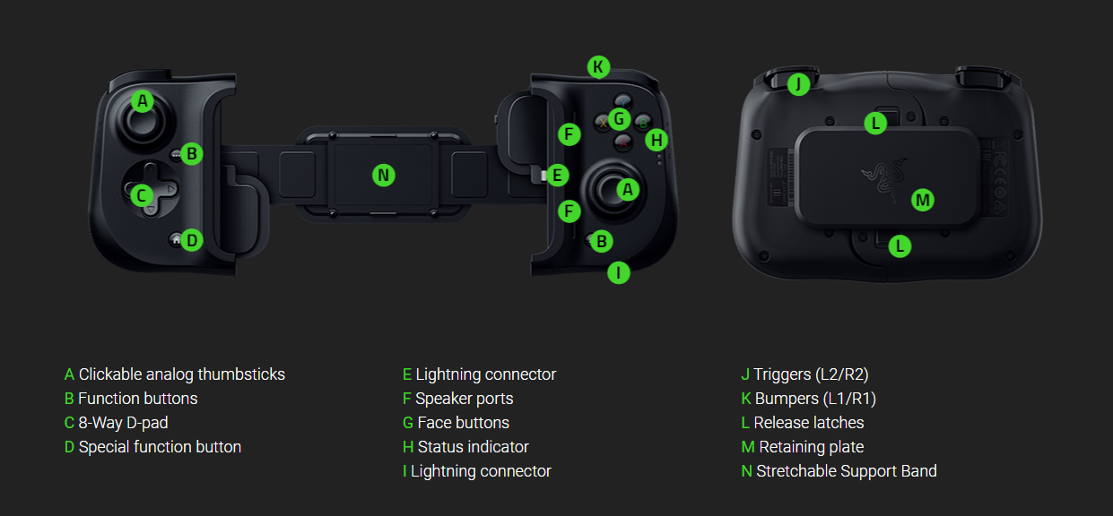 Razor Kishi Mobile Gaming Controller for Android