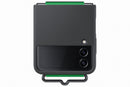 Samsung Galaxy Flip 4 Silicone Cover with Strap Black