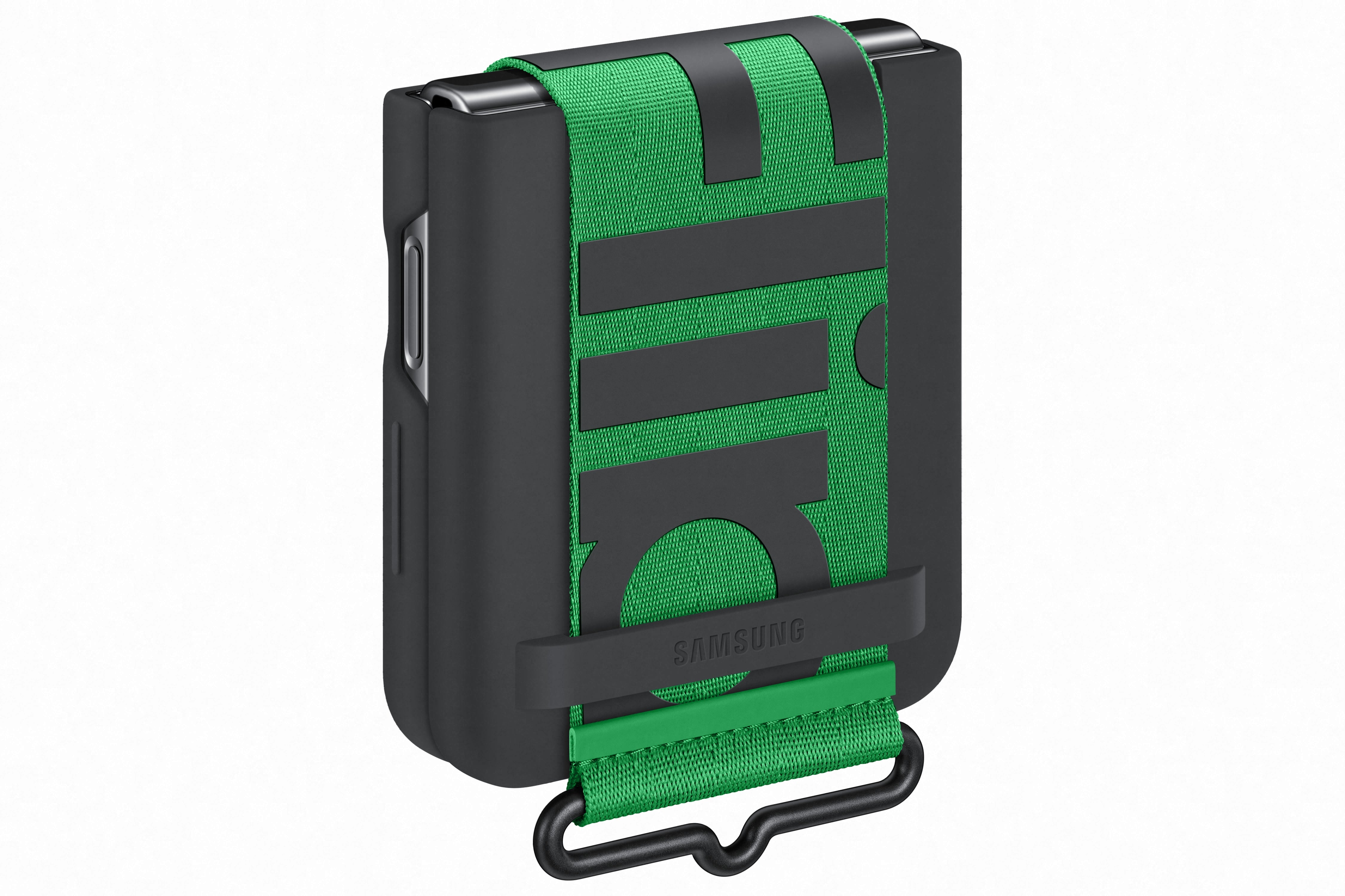 Samsung Galaxy Flip 4 Silicone Cover with Strap Black