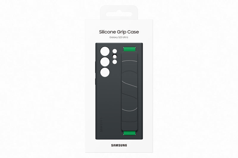 S23 Ultra Silicone Grip Cover Black Case