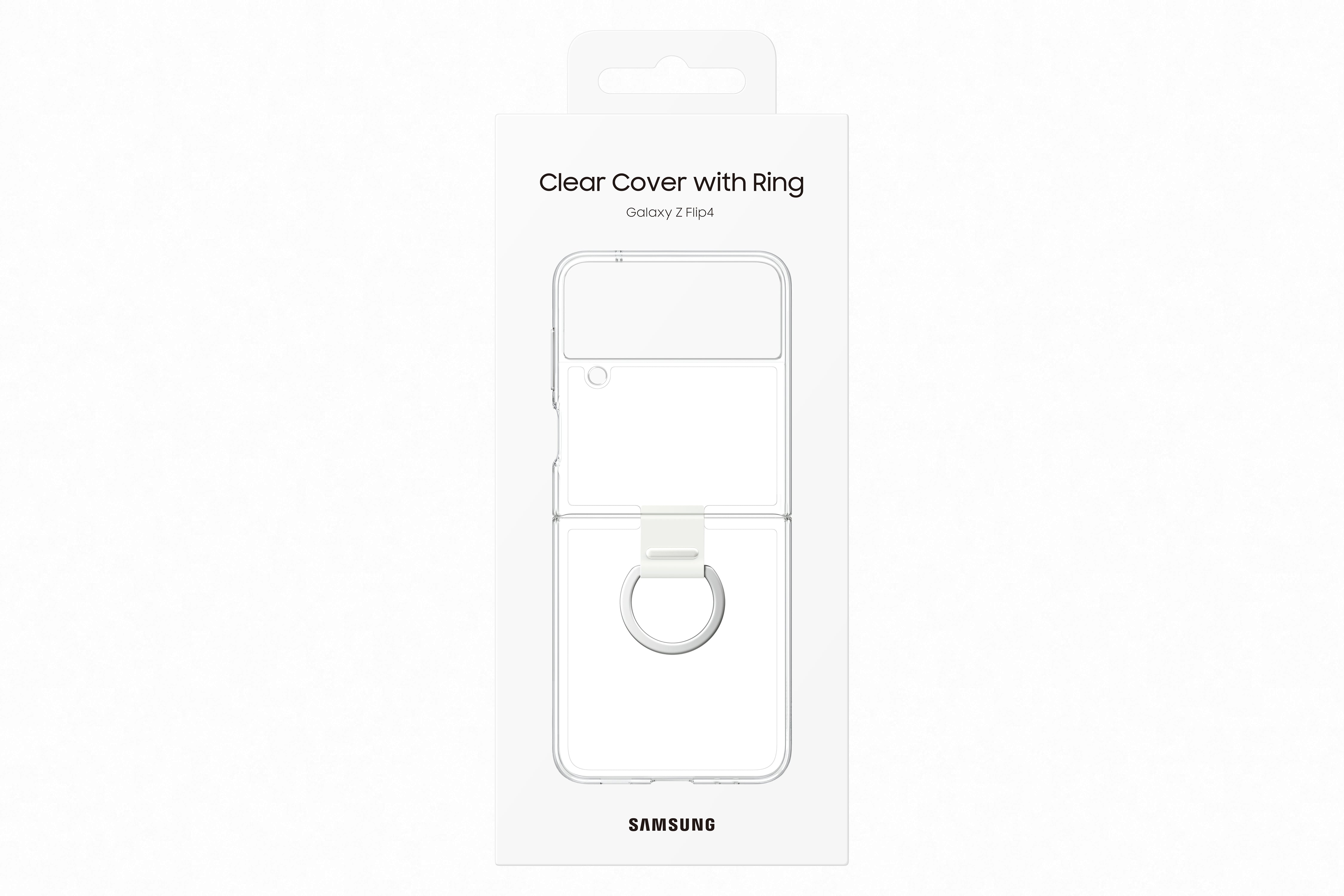 Samsung Galaxy Flip 4 Clear Cover with Ring Transparent