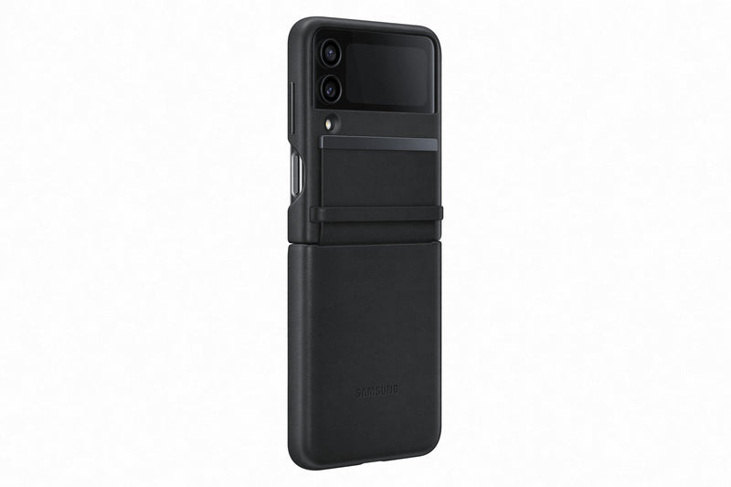 Samsung Galaxy Flip 4 Flap Leather Cover Black