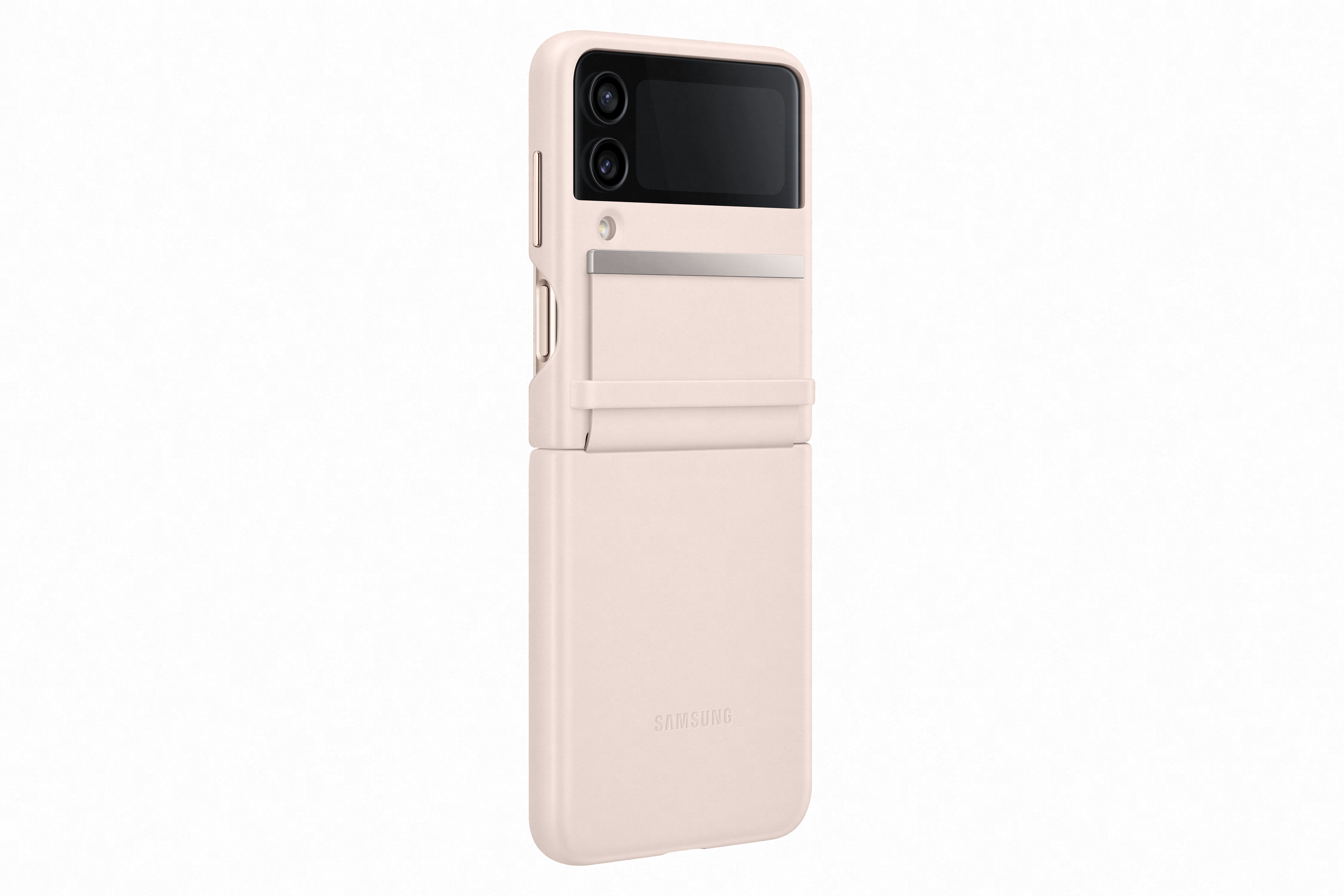 Samsung Galaxy Flip 4 Flap Leather Peach Cover