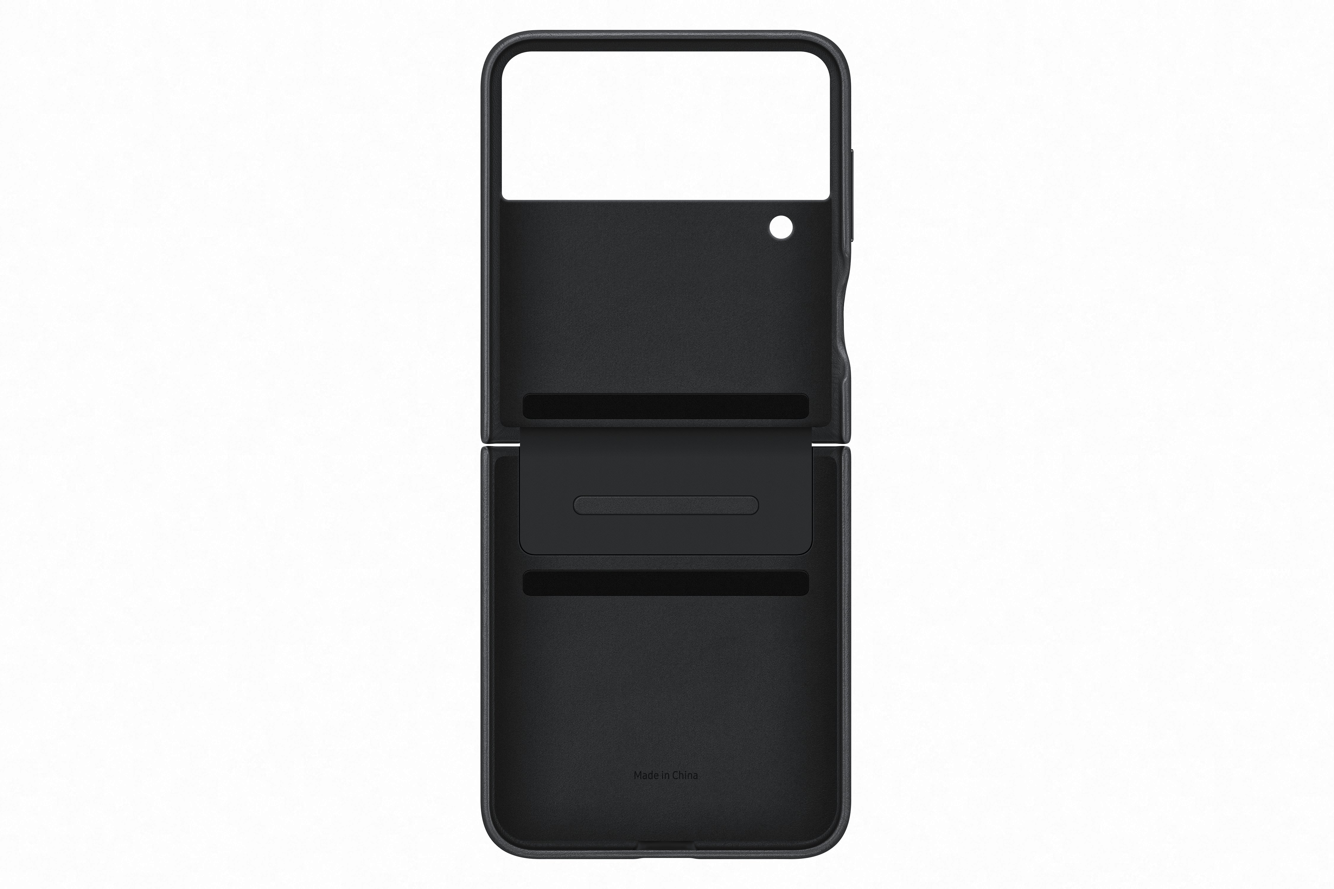 Samsung Galaxy Flip 4 Flap Leather Cover Black
