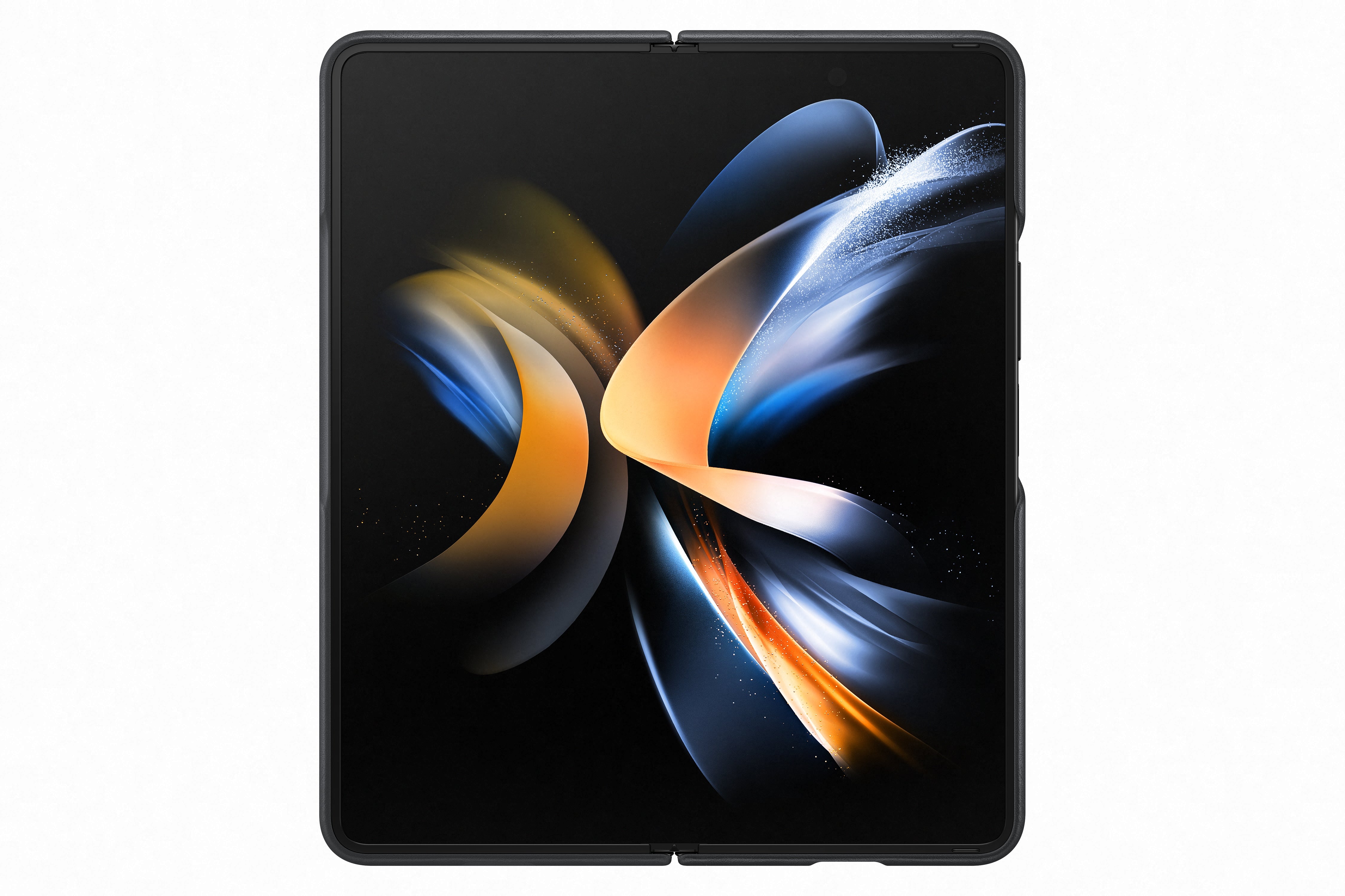 Samsung Galaxy Fold 4 Leather Cover Black