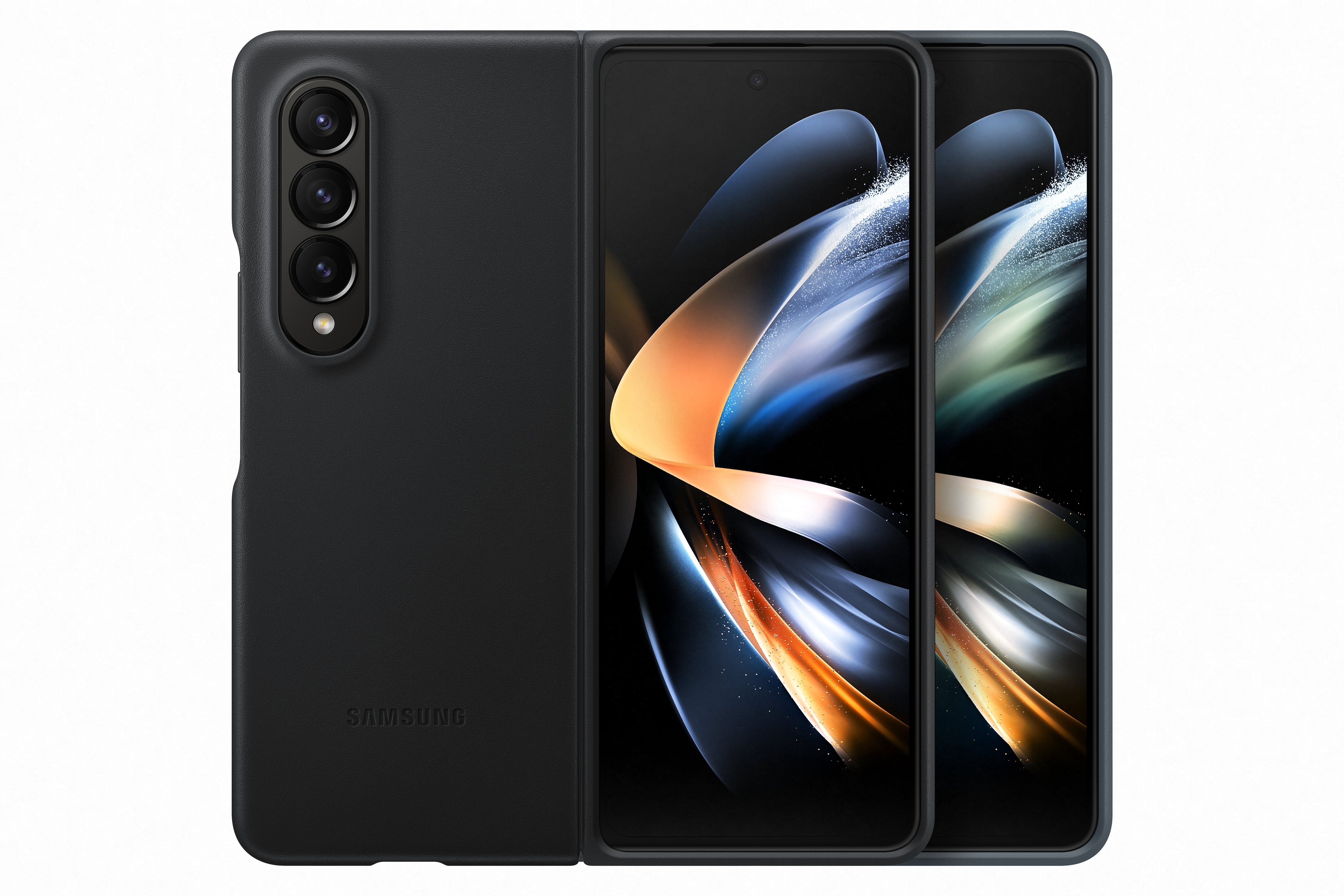 Samsung Galaxy Fold 4 Leather Cover Graygreen