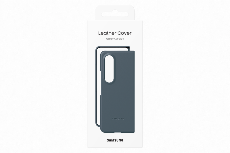 Samsung Galaxy Fold 4 Leather Cover Graygreen