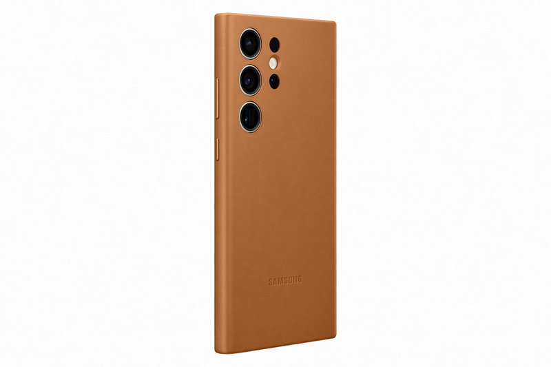 S23 Plus Leather Cover Brown Case