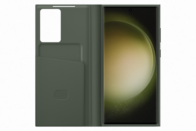 S23 Ultra Smart View Wallet Case GREEN