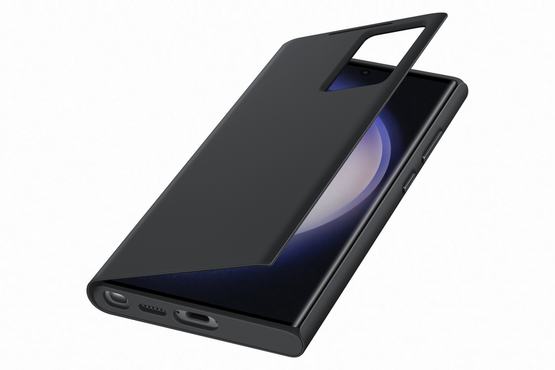 S23 Ultra Smart View Wallet Case BLACK